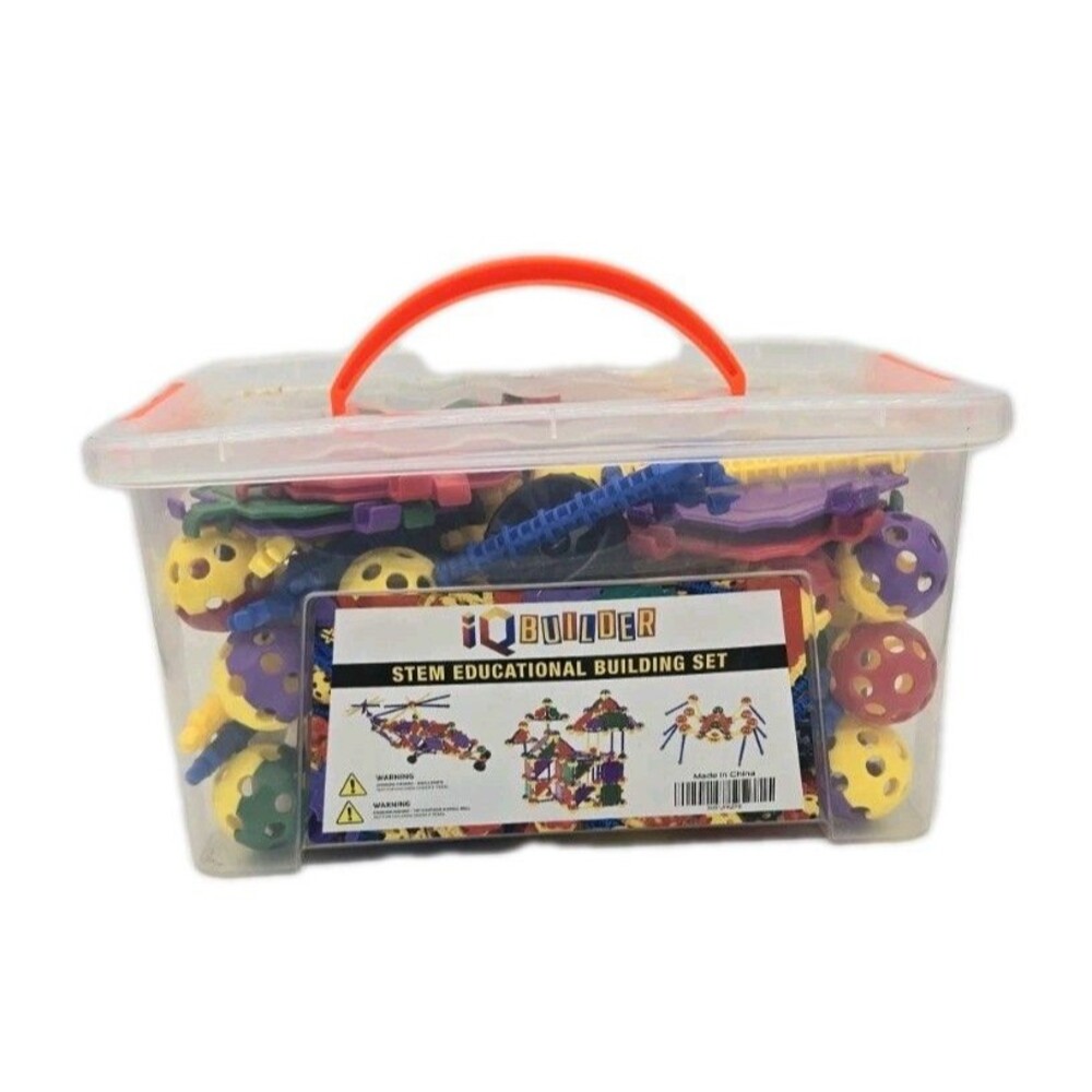 IQ BUILDER STEM Learning Toys Creative Construction Engineering Set W/ Container